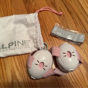 Alpine Pink and White Baby Ear Protection